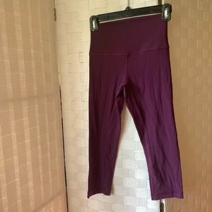 Purple Cropped Lululemon Leggings